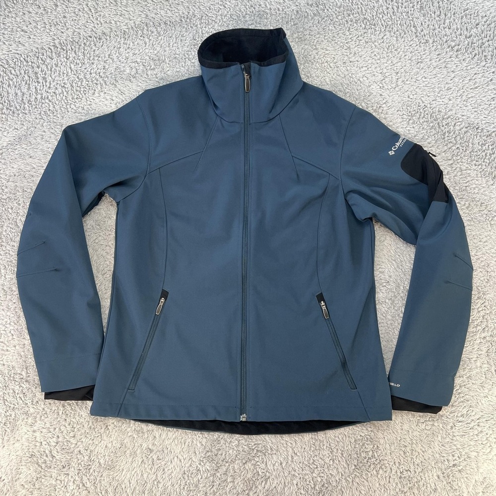 Columbia Jacket Womens Medium Titanium Omni-Shield Softshell Full Zip Hiking